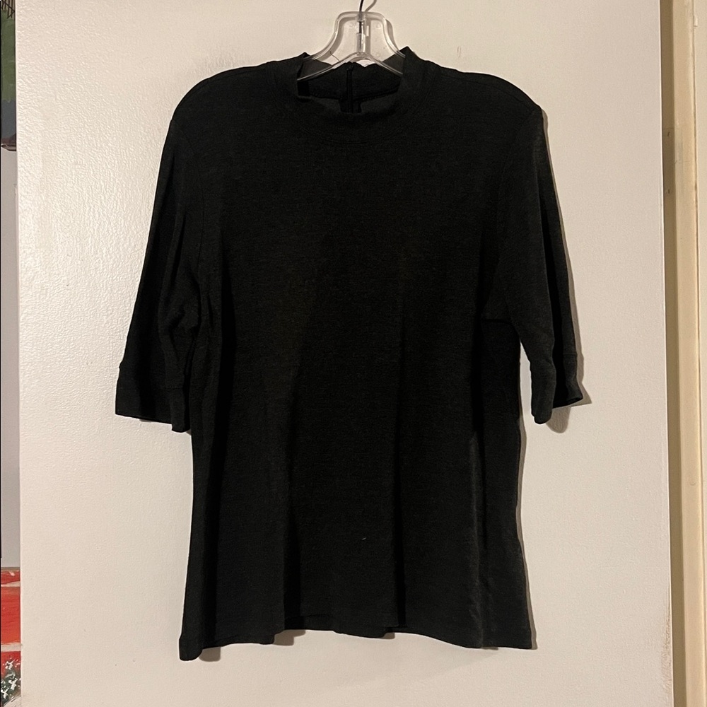 Staples gray mock turtleneck   Hidden back zipper